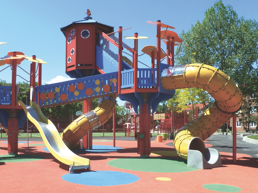 En bild på en lekplats