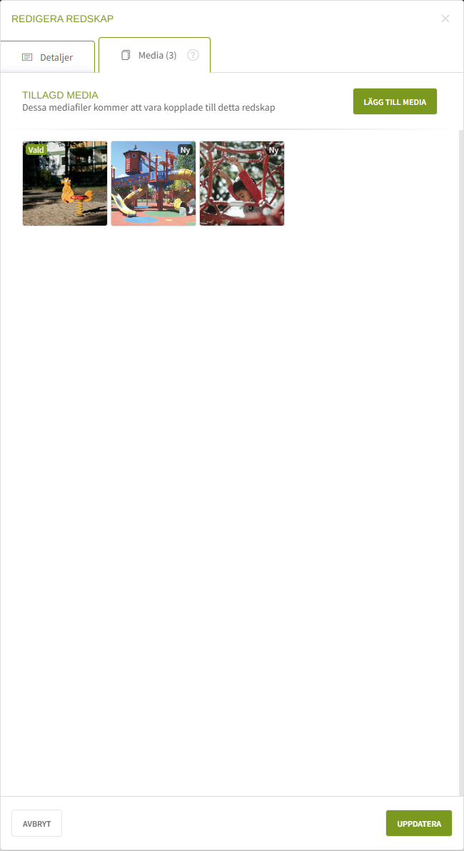 Fig. 5: Media-sektion - valda filer