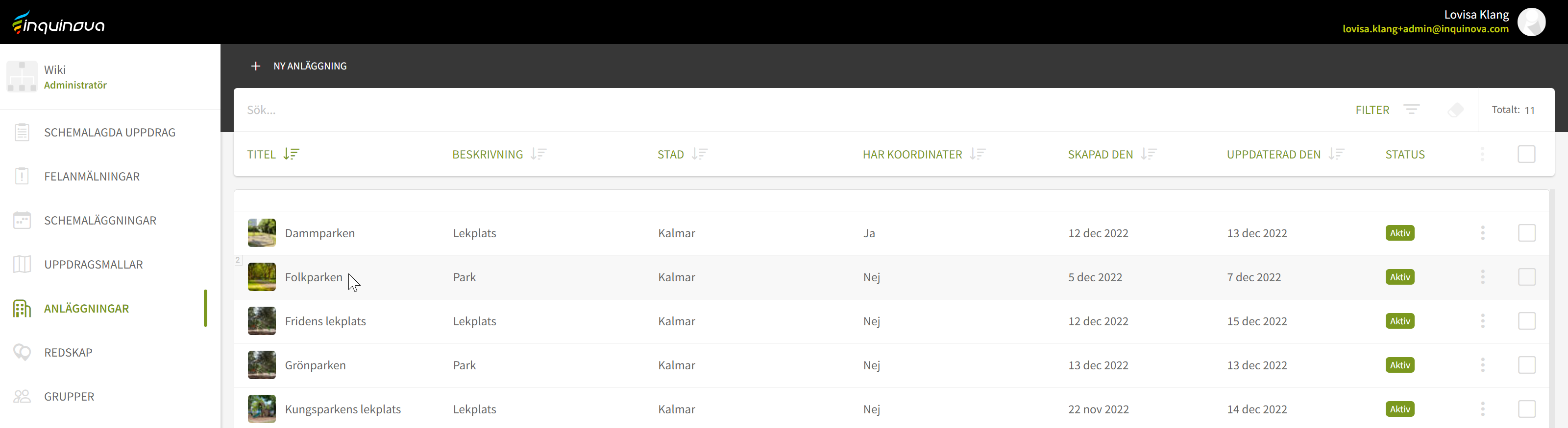 Fig. 1: Dubbelklicka på platsen