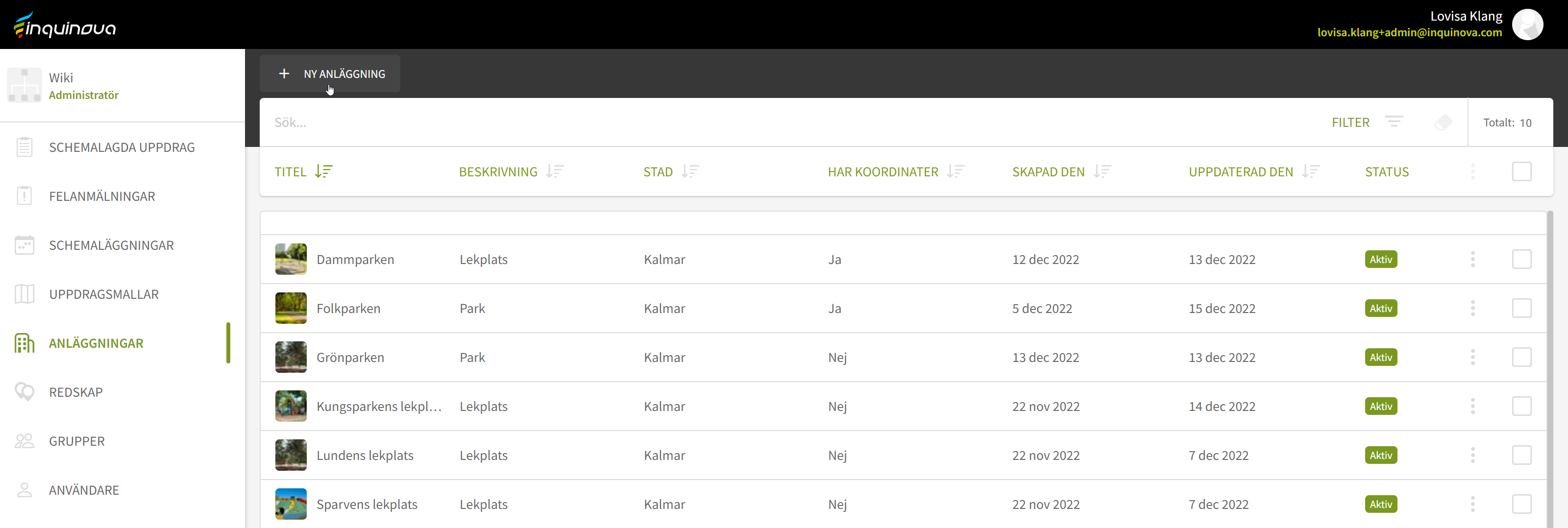 Fig. 1: Knapp för ny plats