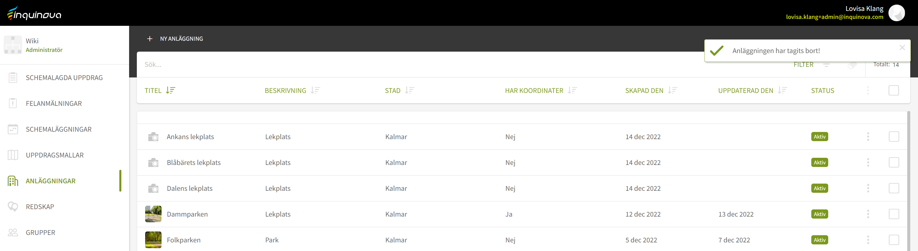 Fig. 3: Platsen borttagen