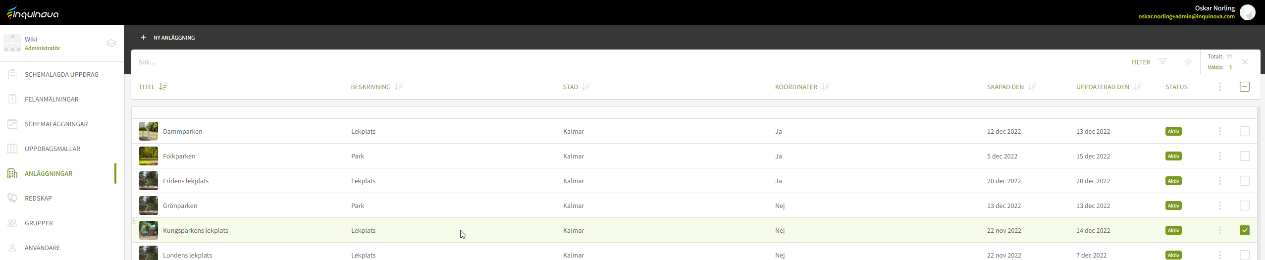 Fig. 1: Dubbelklicka på platsen