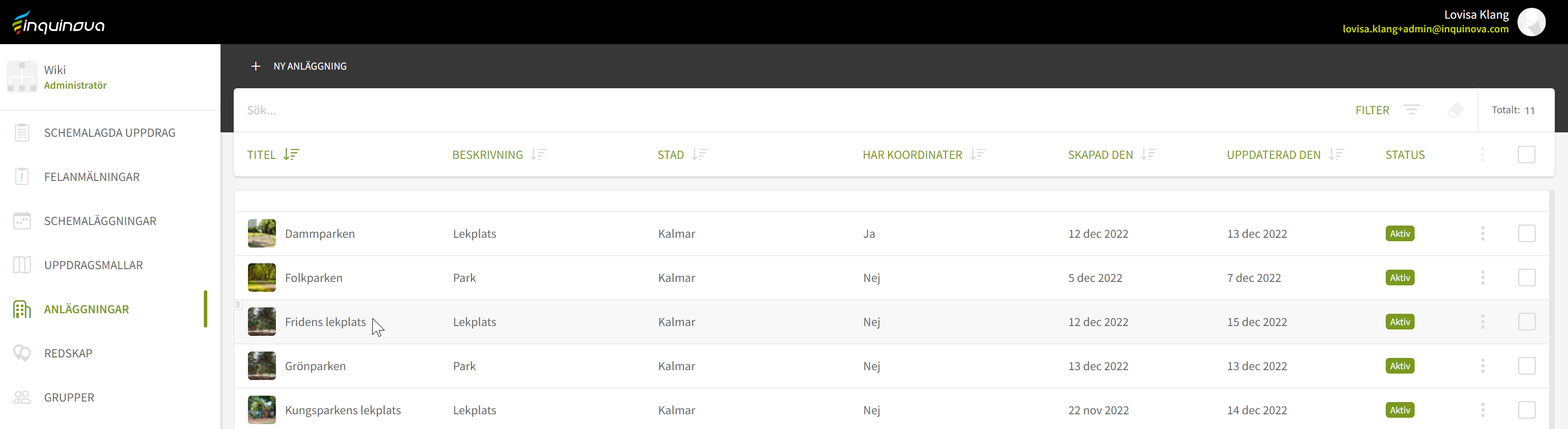 Fig. 1: Dubbelklicka på platsen