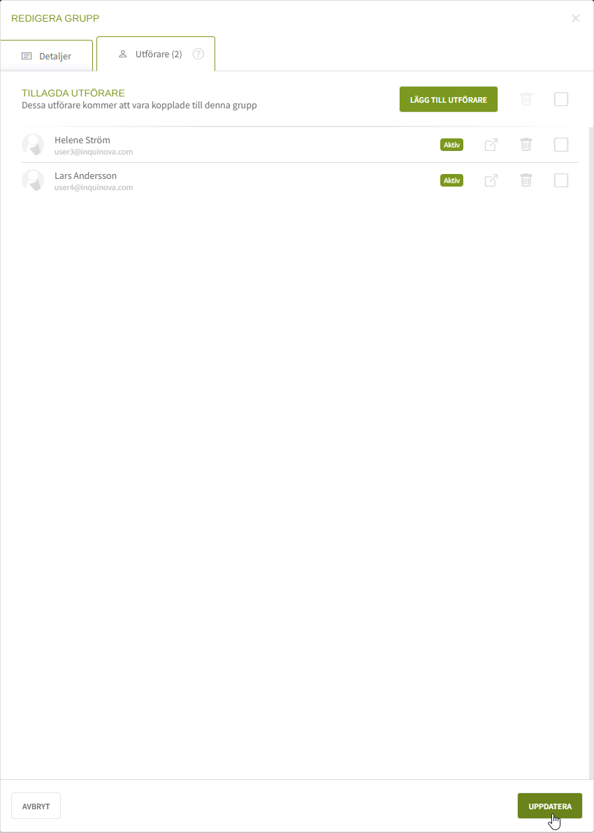 Fig. 4: Uppdatera grupp