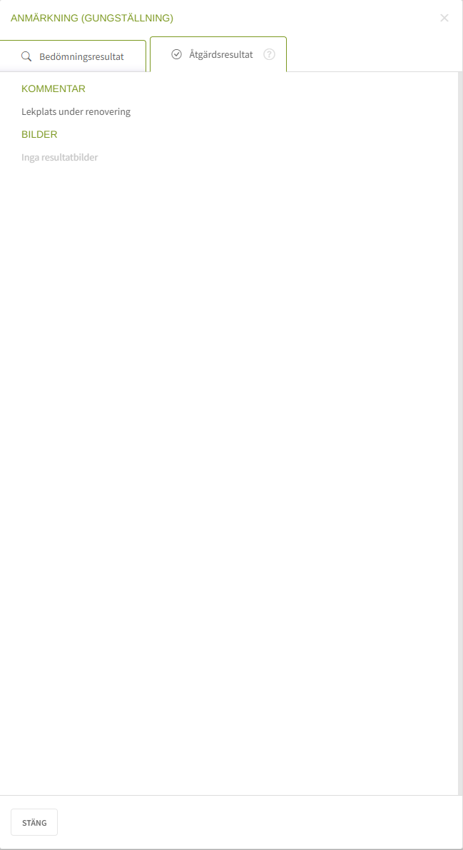 Fig. 6: Bedömningens åtgärdsresultat