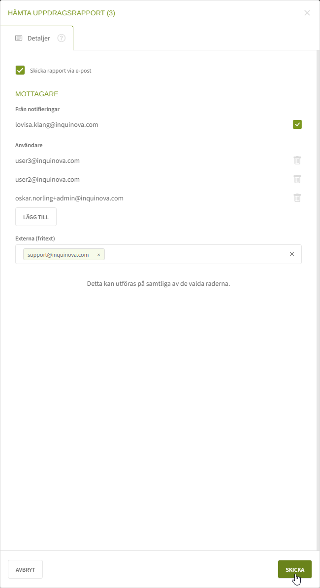 Fig. 8: Formulär - skicka