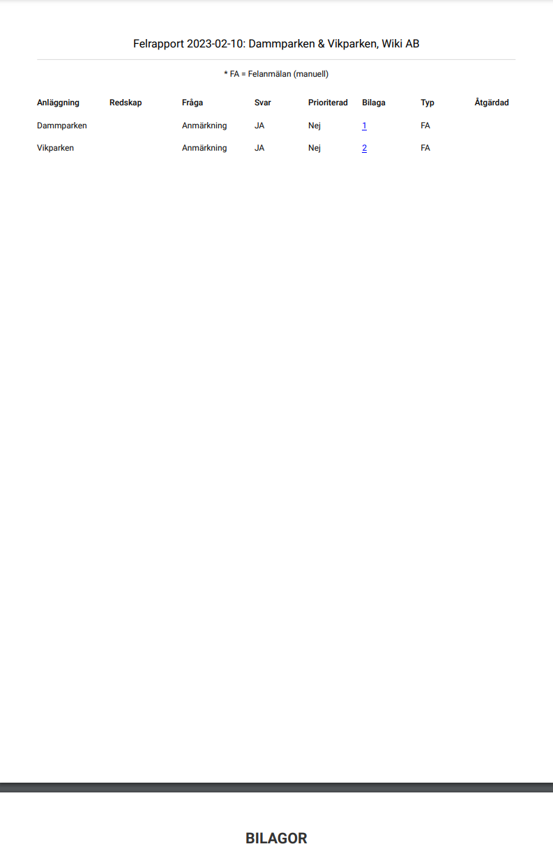 Fig. 13: Felrapport i PDF-format öppnad