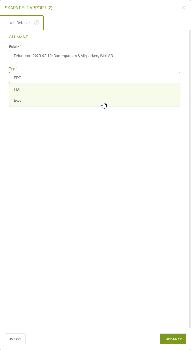 Fig. 5: Formulär - ändra filtyp