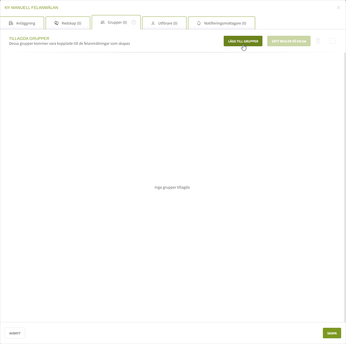 Fig. 11: Knappen Lägg till grupper