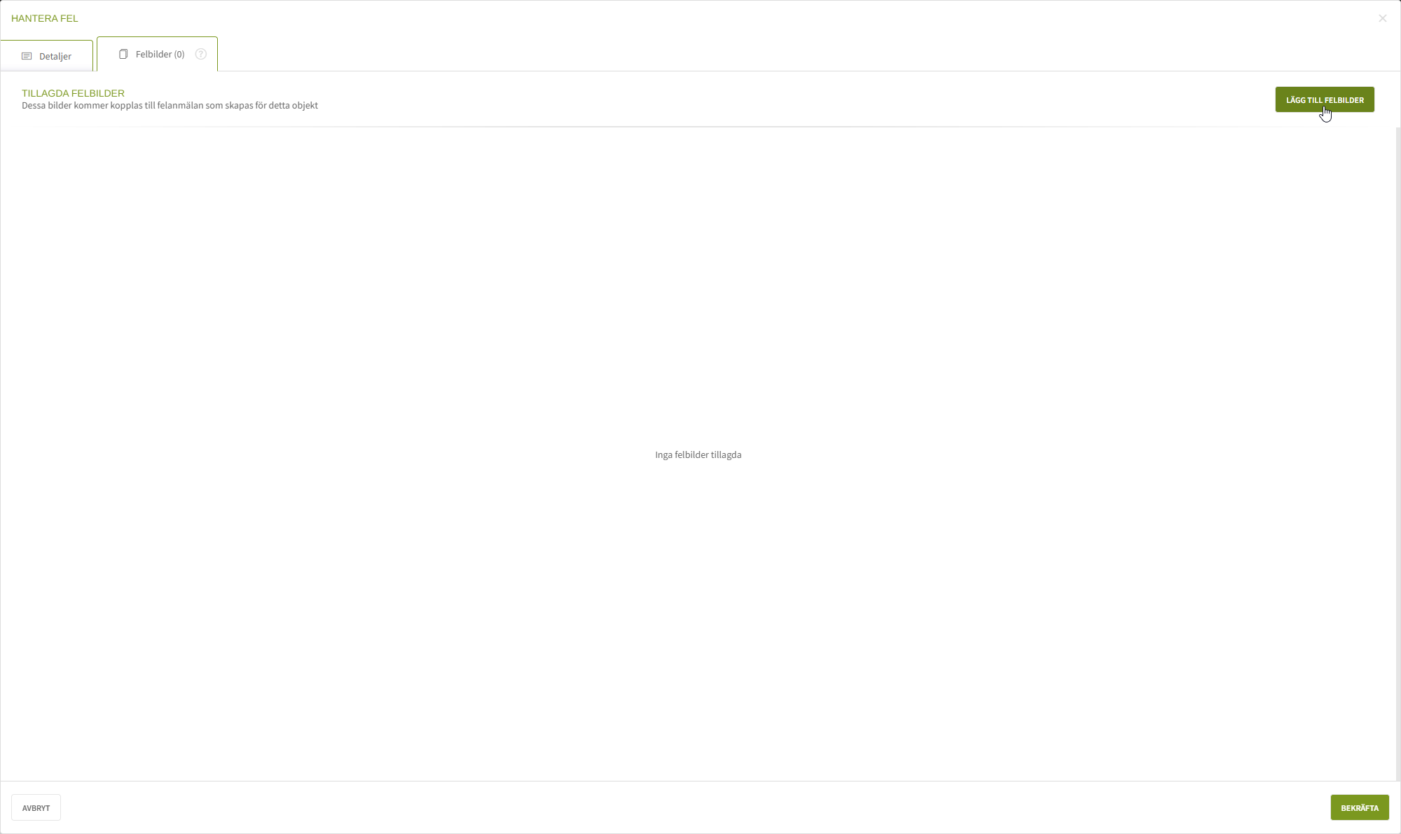 Fig. 11: Knappen Lägg till felbilder