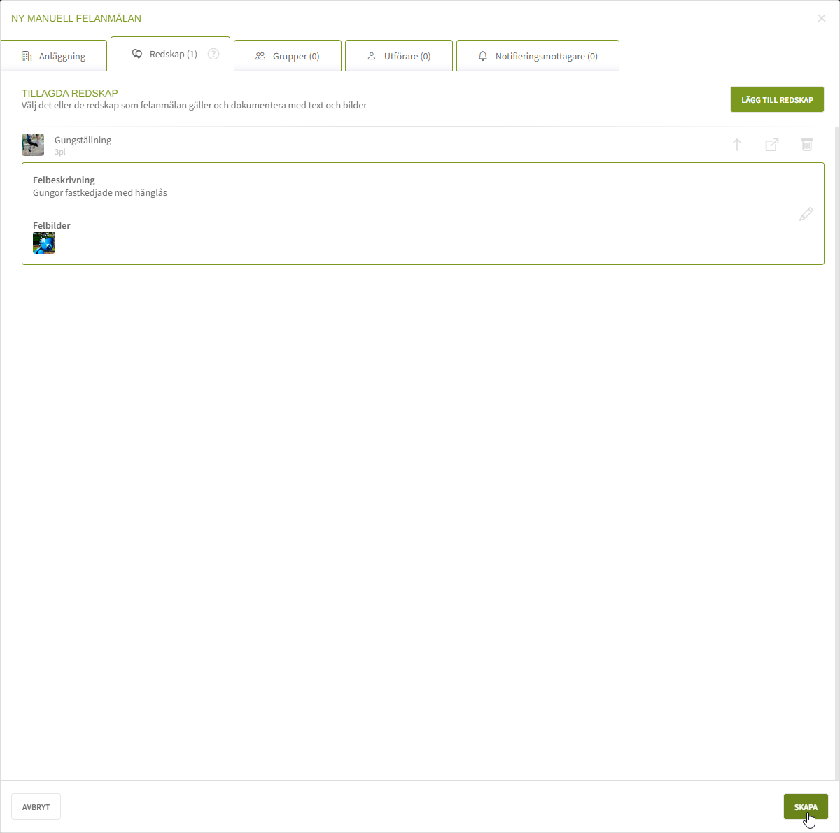 Fig. 13: Knappen Skapa