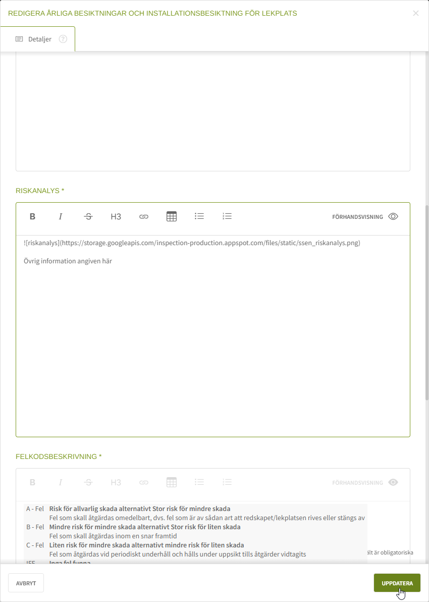 Fig. 3: Formulär ändrat