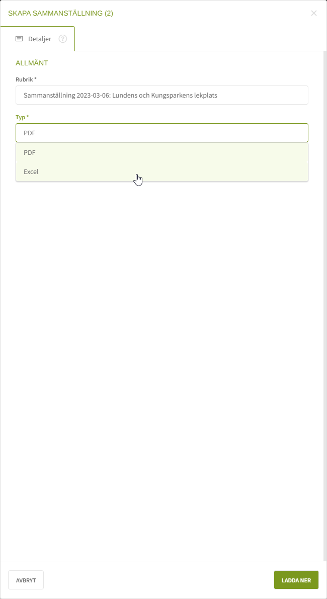 Fig. 7: Formulär - ändra filtyp