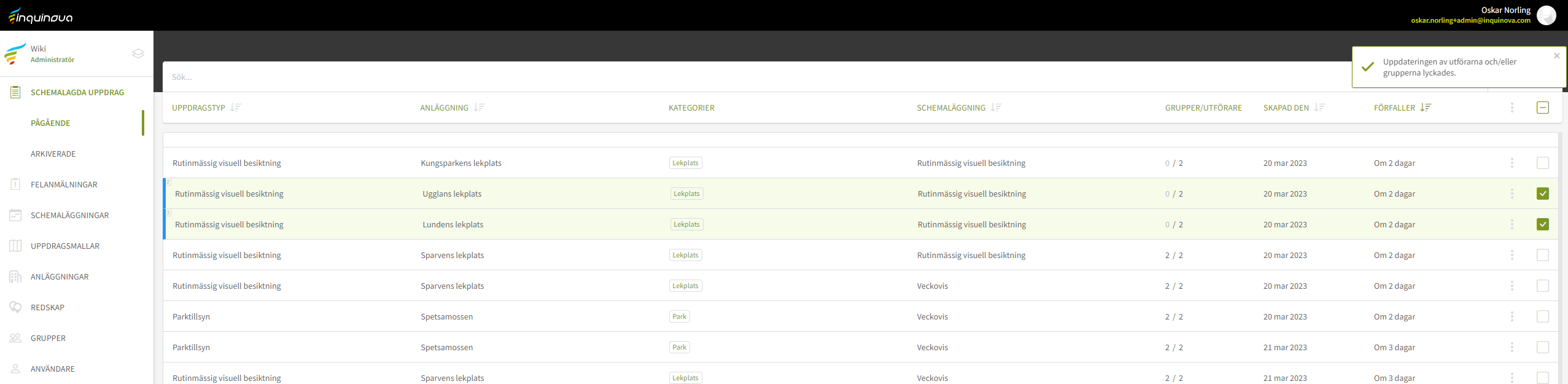 Fig. 13: Utförare tillagda