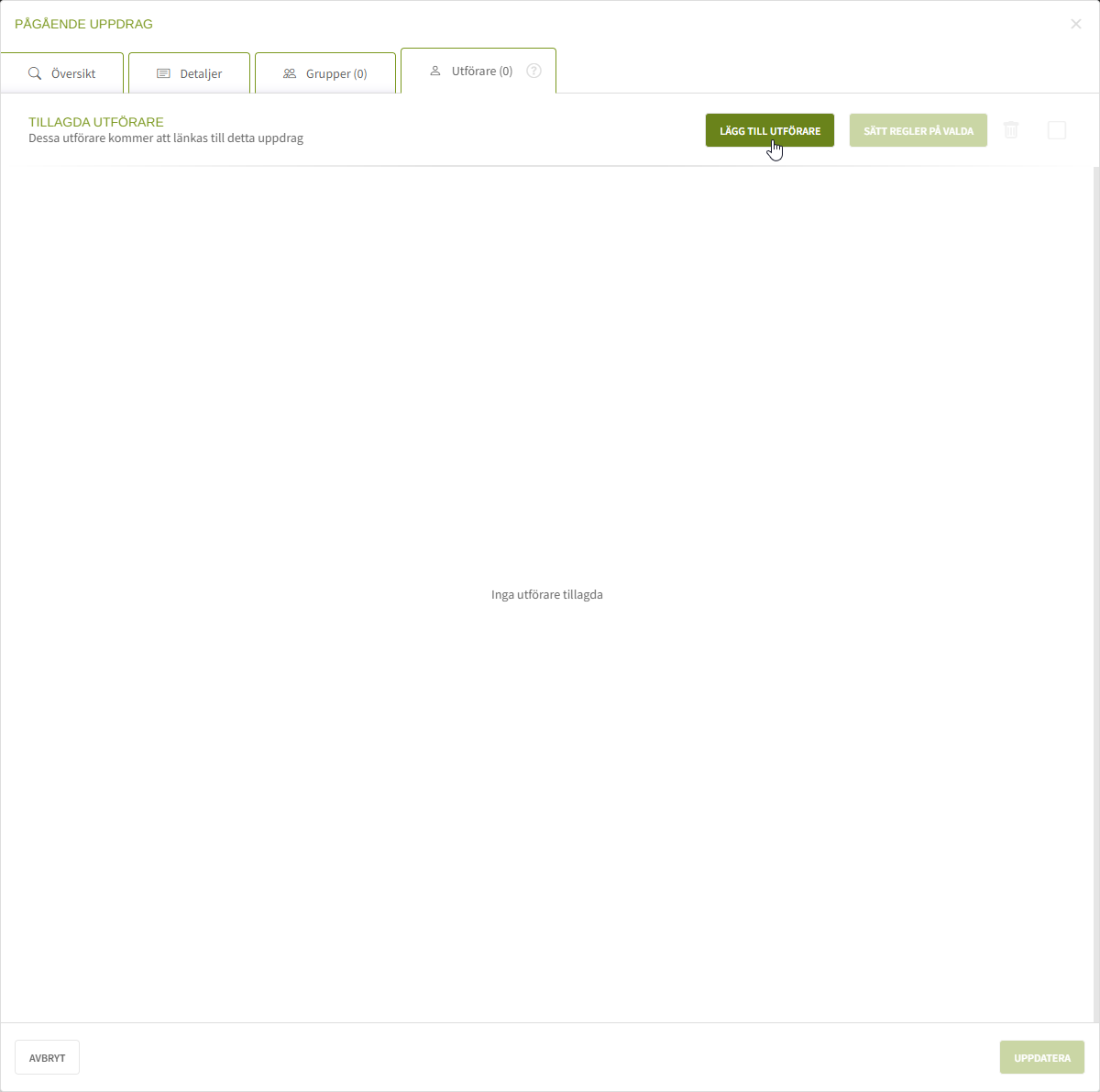 Fig. 3: Lägg till utförare