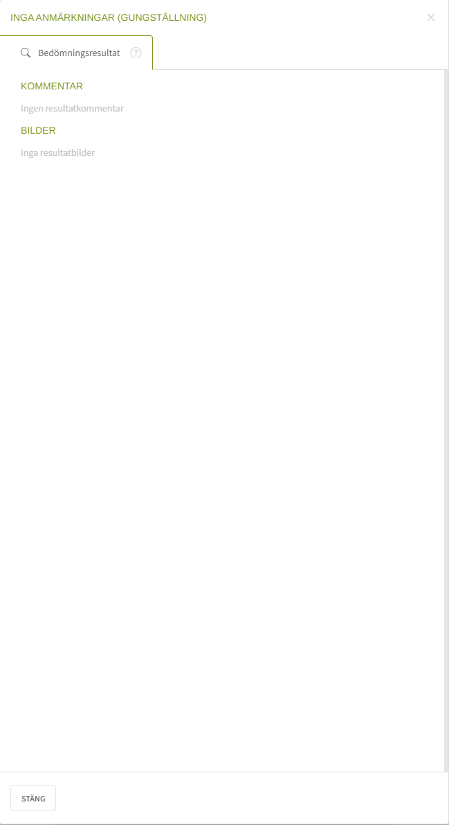 Fig. 7: Redskapsbedömningens resultat