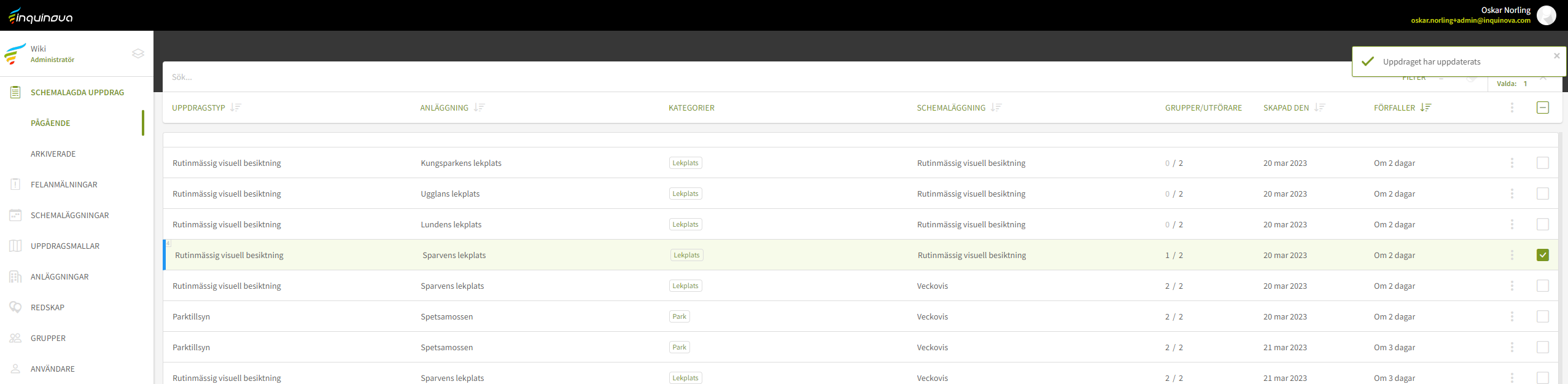 Fig. 5: Grupp borttagen