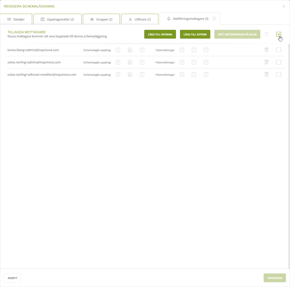 Fig. 6: Välj notifieringstyper för alla mottagare - checkbox