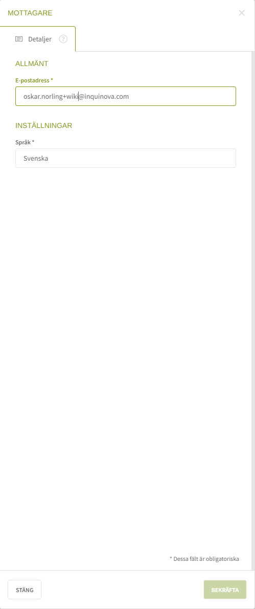 Fig. 4: Formulär - redigera extern notifieringsmottagare