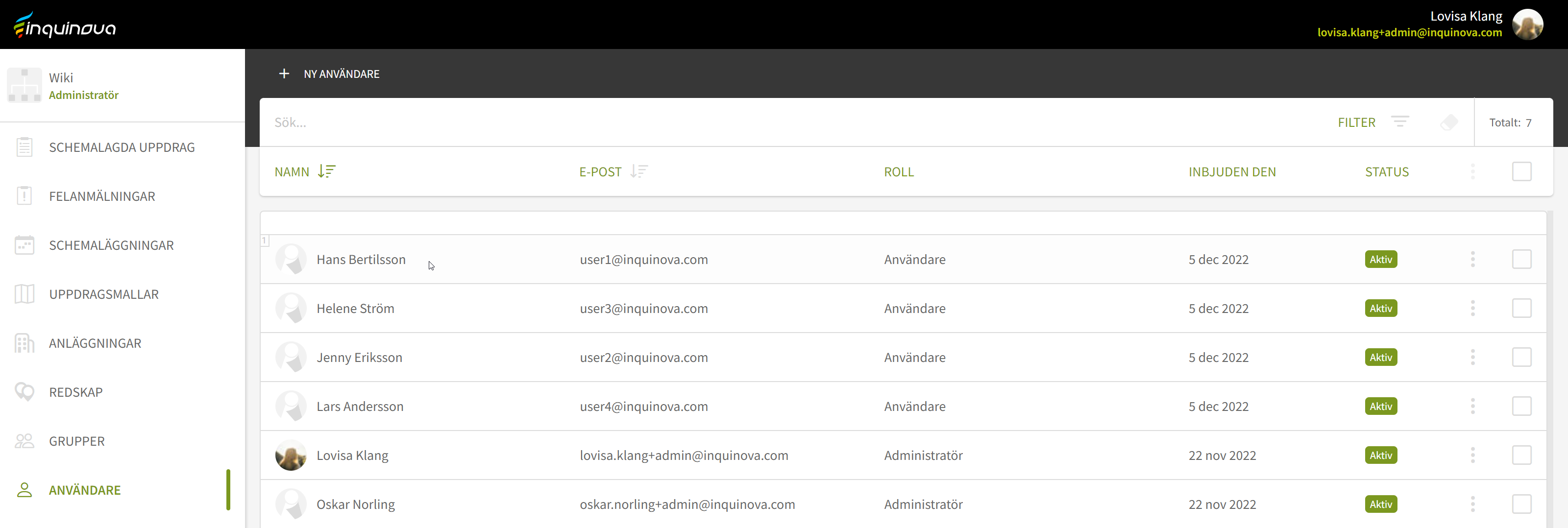 Fig. 1: Dubbelklicka på användaren